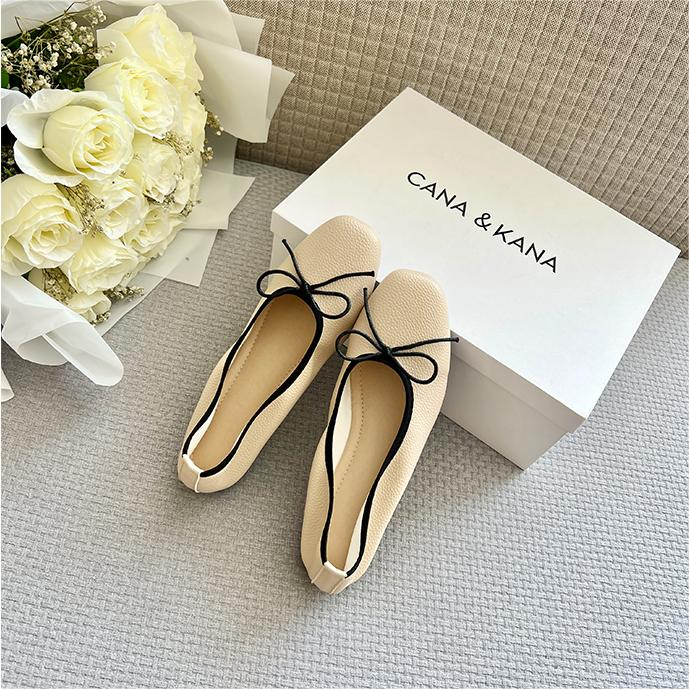 Korean Ribbon Plain Flat Shoes / Sepatu Flat Wanita 5383 (34 - 40)