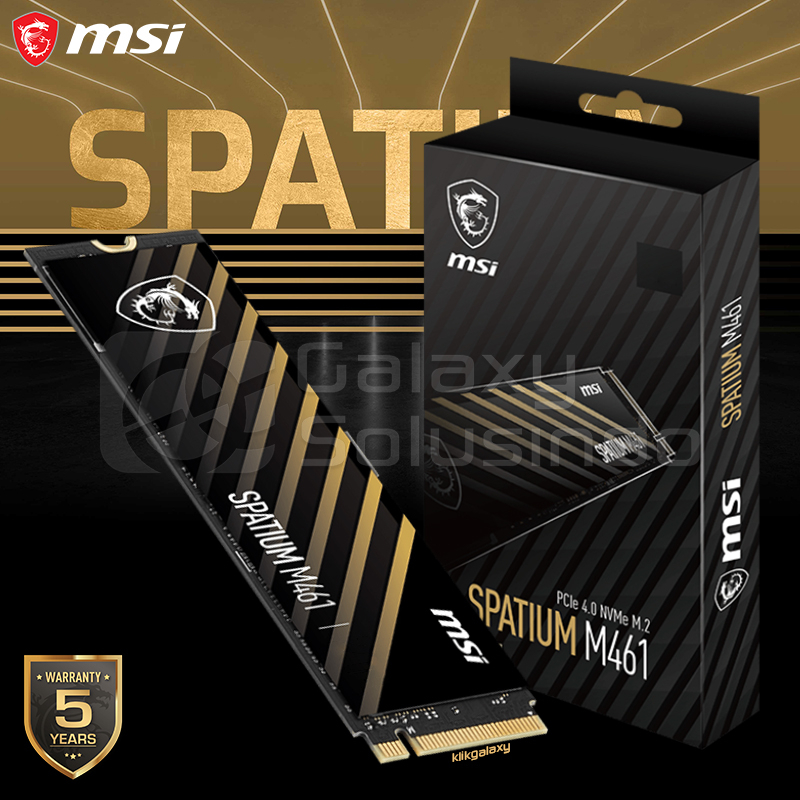 MSI SPATIUM M461 M.2 PCIe 4.0 NVMe 500GB SSD