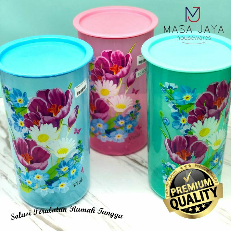 Toples Daisy Gambar/Sealware Bulat Plastik Motif Bunga VIOLA size L