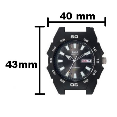 Jam Tangan Pria Sporty Casual Karet Rubber Tanggal Hari Analog Original Q&amp;Q QnQ QQ A170 A170J Series