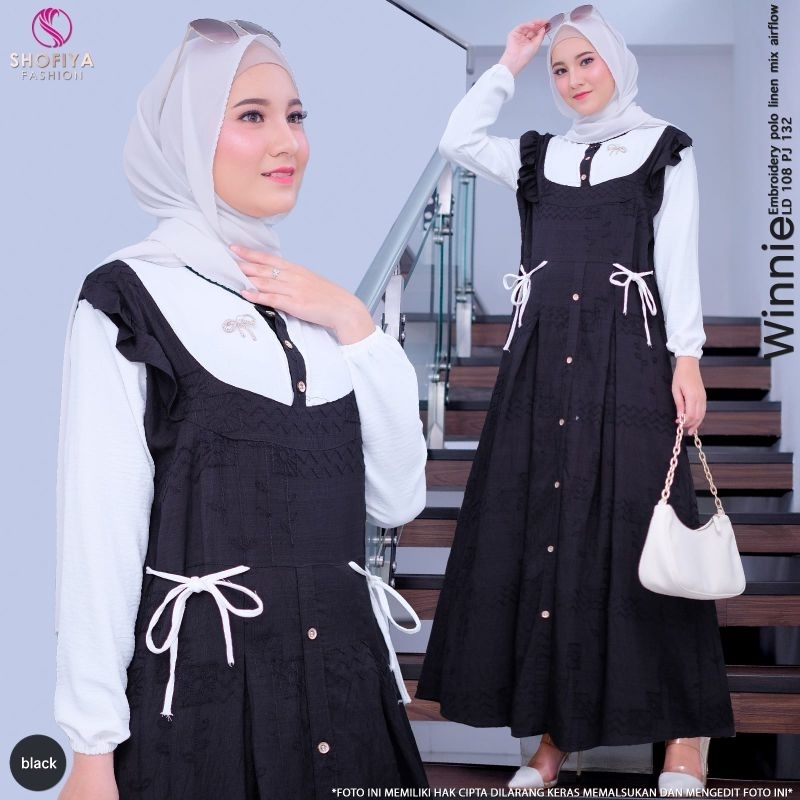 baju gamis lebaran winnie Maxi ORI shofiya bestseller