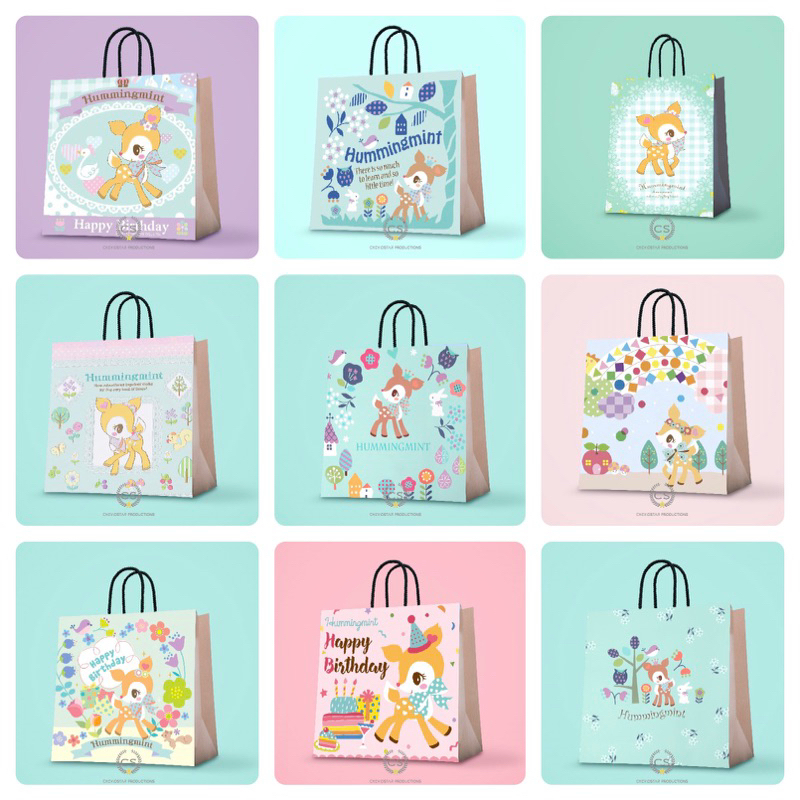 

Paper Bag Custom Humingmint Sanrio Goodie Bag Ulang Tahun Anak Hampers Birthday Tas Kado Tas kertas