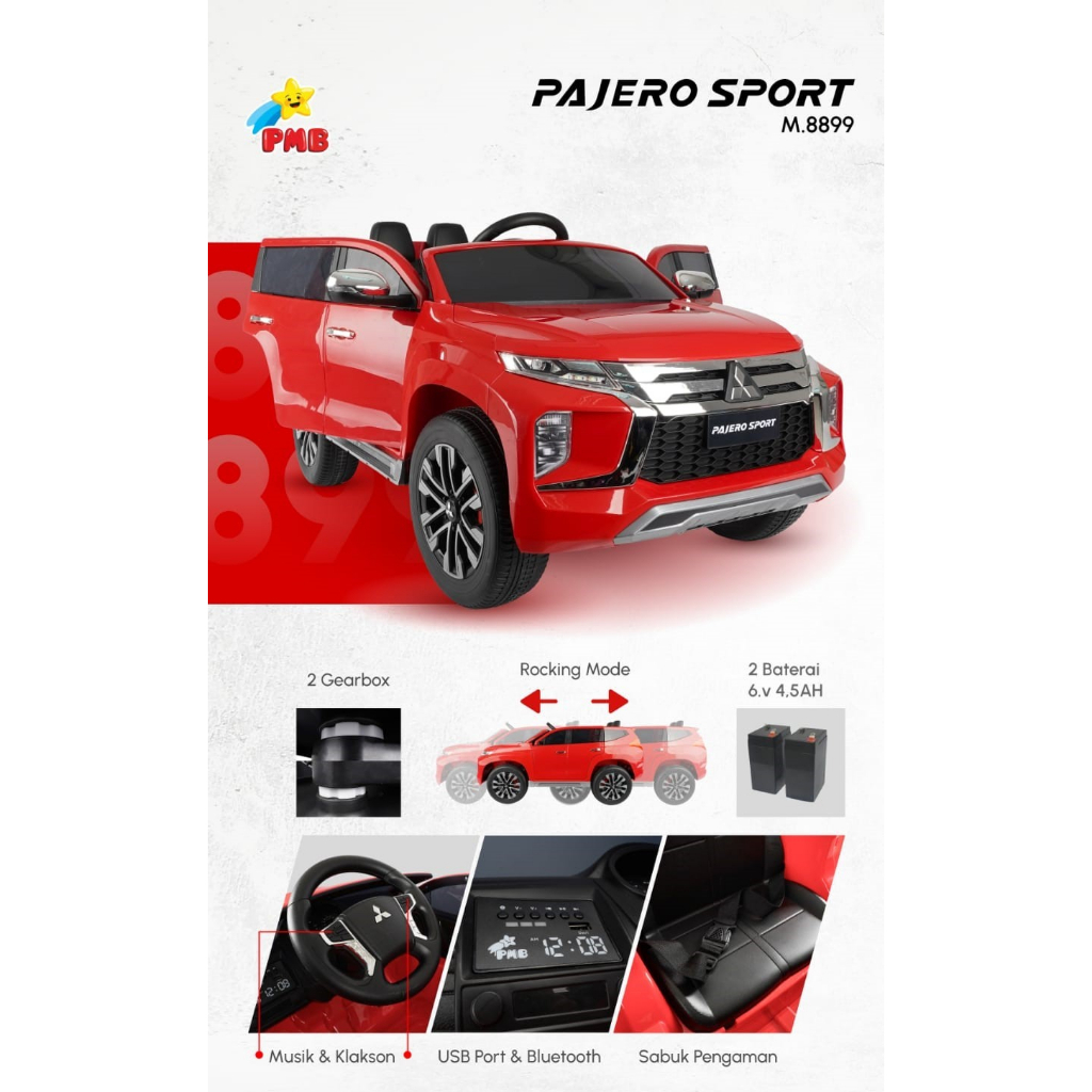 Mobil aki pmb m8899 pajero sport mobilan aki pajero sport mobil-mobilan anak mobil mainan anak mobil