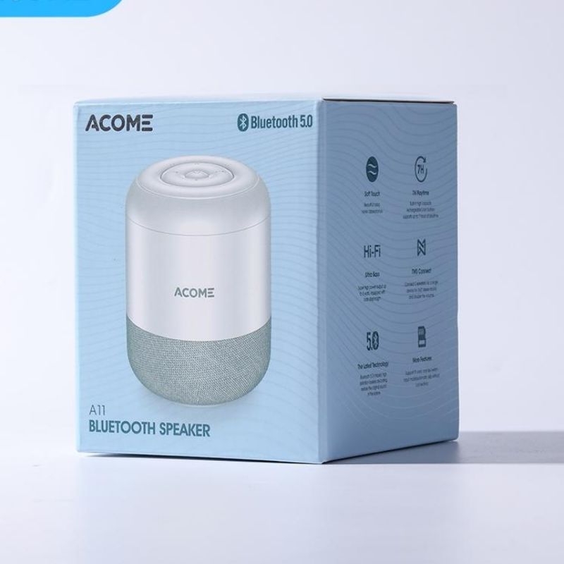 Speaker Bluetooth 5.0 Acome A11 TWS 5W Bass Portable
