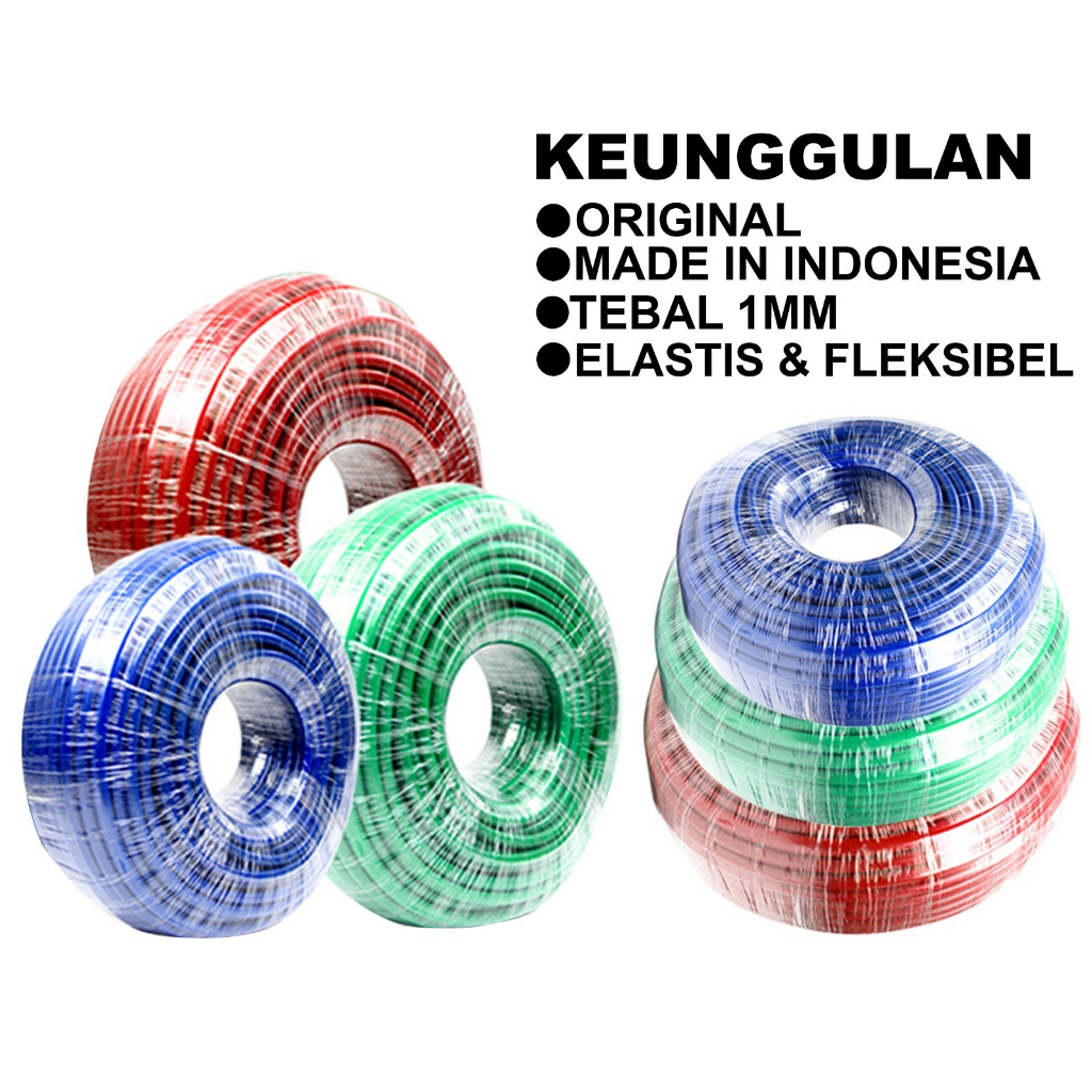 PAKETAN SELANG AIR ELASTIS / PAKETAN SELANG AIR ELASTIS 10 METER / SELANG ELASTIS TEBAL 1/2 / SELANG SINGLE LAYER HOSE / SELANG TAMAN