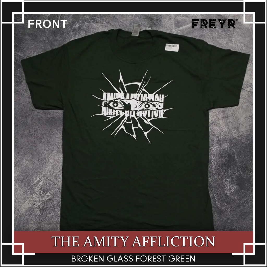 Kaos Band The Amity Affliction - Broken Glass Forest Green Original
