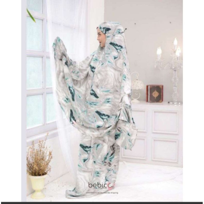 SALE Bebica Amkana mukena - silver zamrud