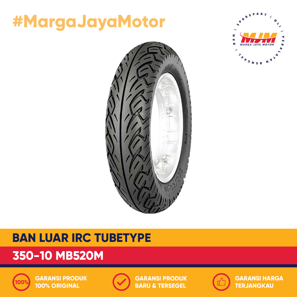 Ban Luar IRC Vespa MB520M 350-10 Tubetype