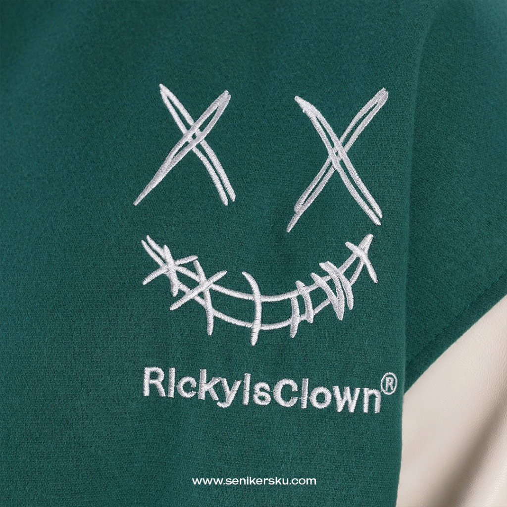 RIC Ricky Is Clown Varsity Jacket Classic Green