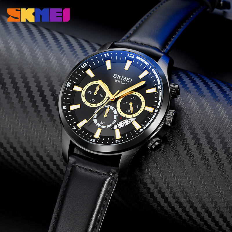 SKMEI 1994 Jam Tangan Pria Analog Model Classic Tali PU Leather WATCHKITE WKOS