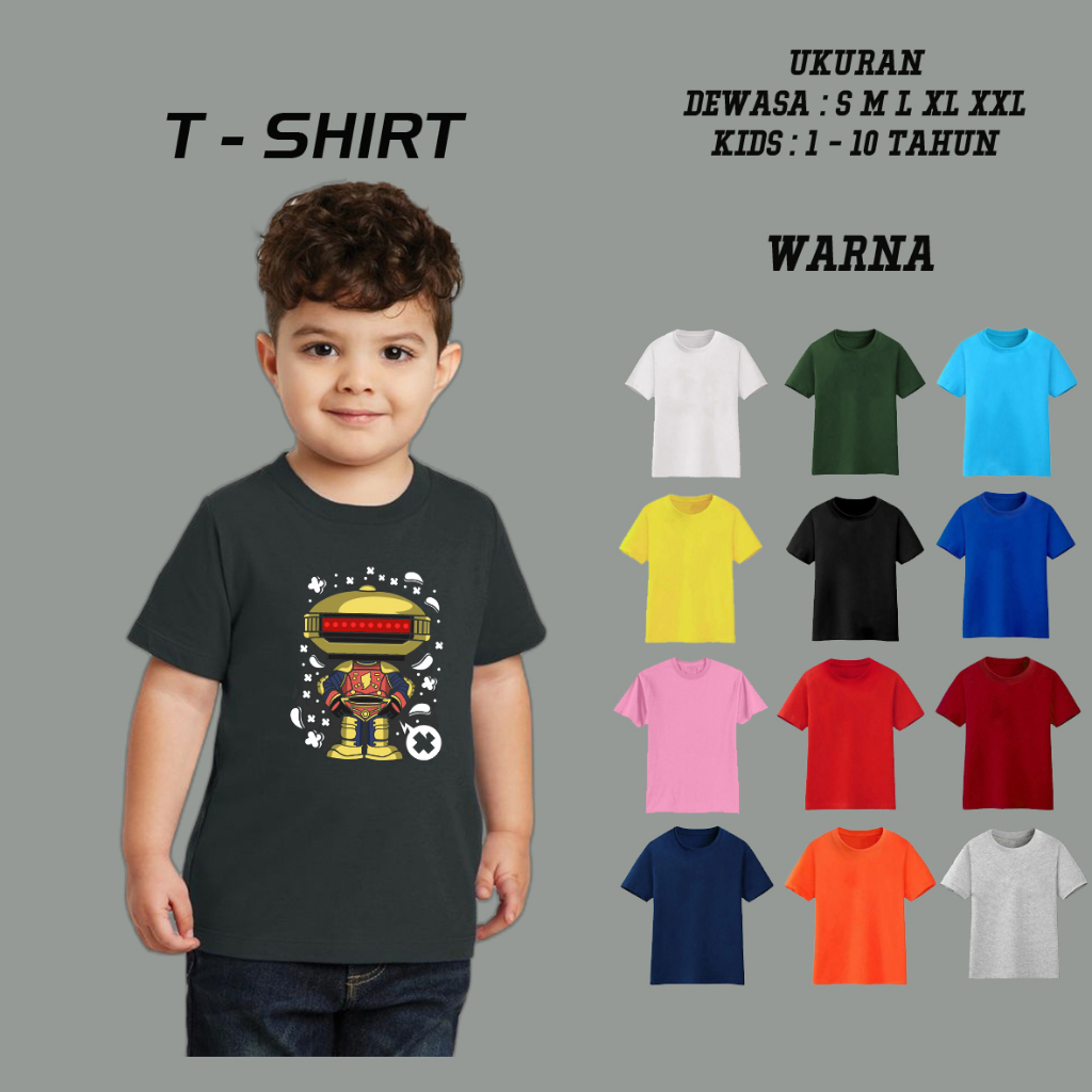 C126 KAOS ALPHA 5 POWER RANGERS / KAOS ANAK LAKI LAKI & PEREMPUAN KARTUN / BAJU DEWASA PRIA & WANITA