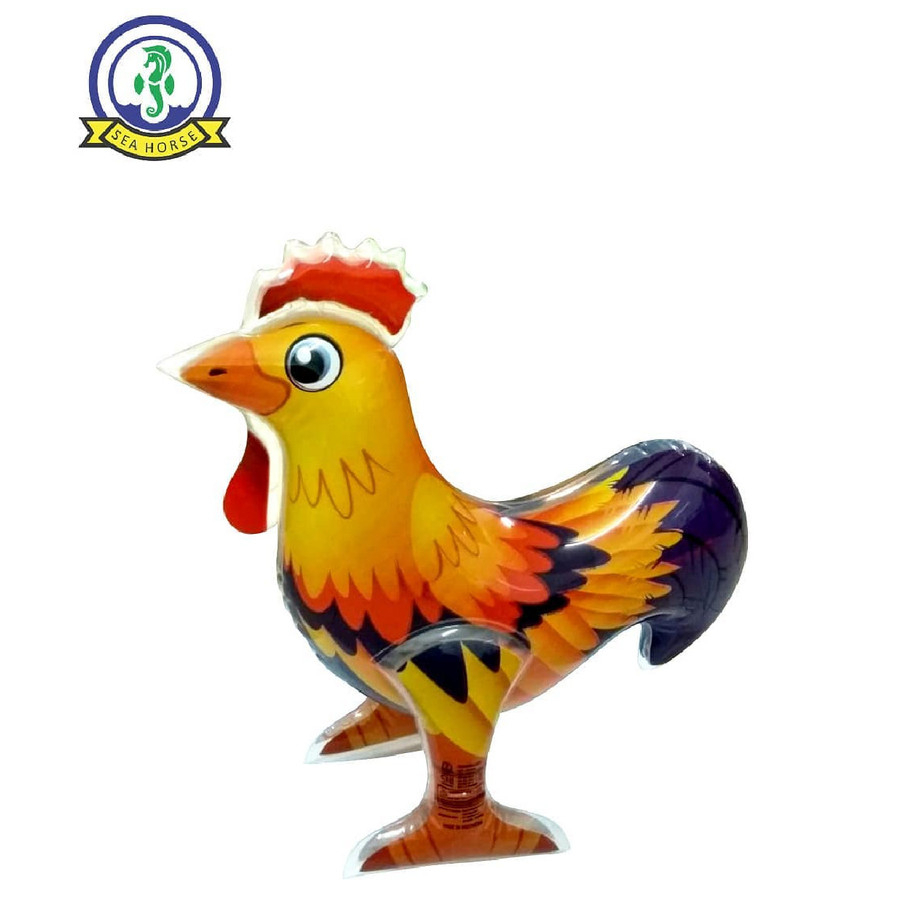 Mainan Anak Balon Tiup Karakter Hewan Ayam Full Print Raster Bahan Premium PVC SNI Best Quality