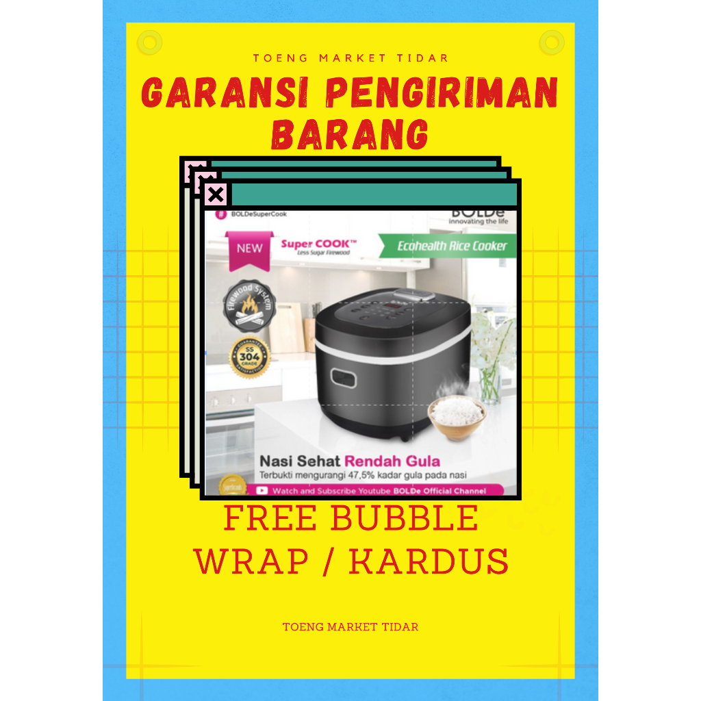 RICE COOKER LOW CARBO / SUPER RICE COOKER FIREWOOD BLACK 2L BOLDE