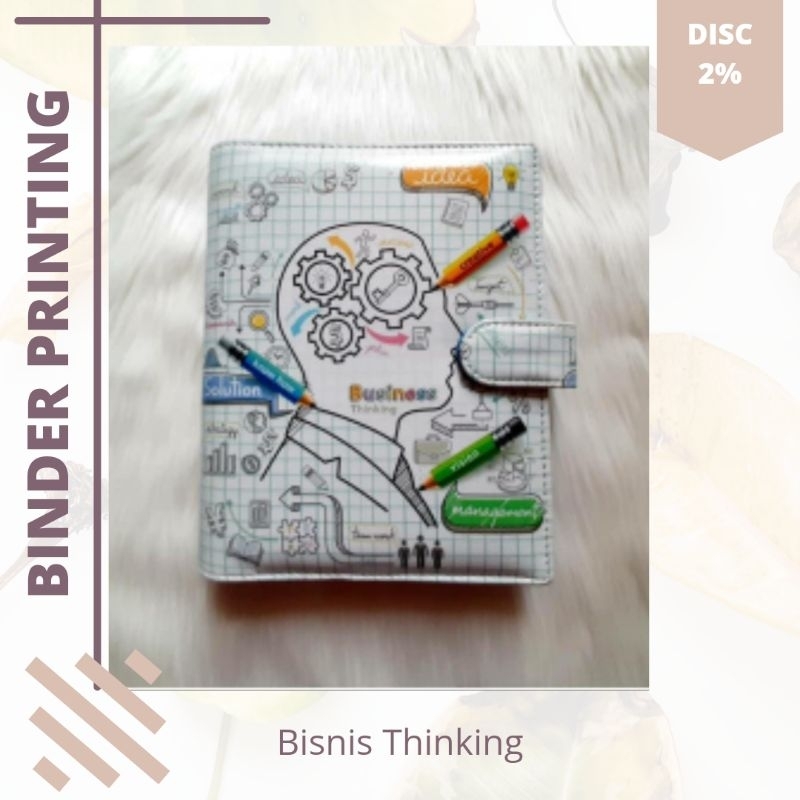 

Binder Printing Motif Bisnis Thinking A5 Dan B5