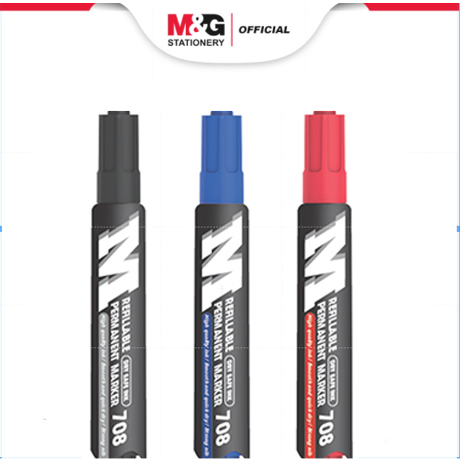 

M&G Spidol Permanen / Permanent Marker Waterproof / Tahan Air Fast Dry / Spidol Refillable