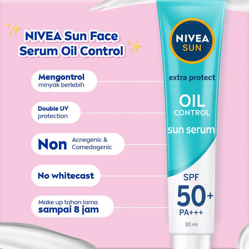 Sunscreen Wajah NIVEA Sun Face Protection Spf 50+ Pa+++ OIL CONTROL BIRU 30 ml - Tabir Surya Wajah BPOM Sunblock Sunblok Suncreen Sunscren Sunscren Sun Screen Suncren Sun Cren Creen