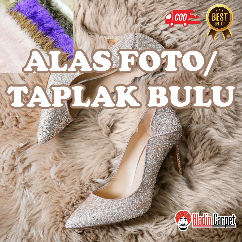 PREMIUM TAPLAK MEJA BULU/ ALAS FOTO PRODUK ONLINE / KARPET BULU KOREA BEST SELLER WARNA PUTIH KECIL BESAR SEDANG