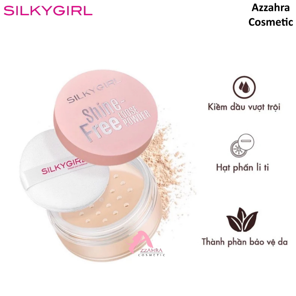 SILKYGIRL Shine Free Loose Powder | Bedak Tabur