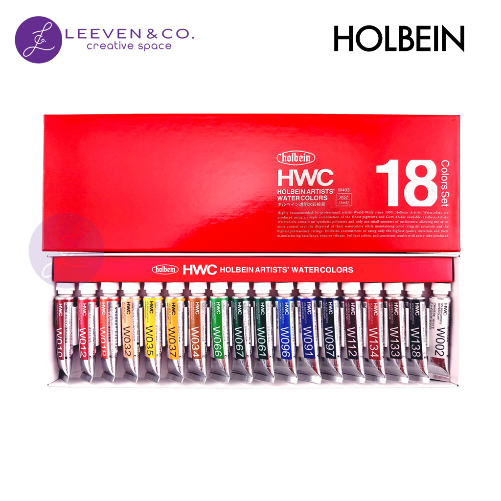 

HOLBEIN ARTIST WATERCOLOR SET OF 18 COLORS IN 5ML TUBE W403