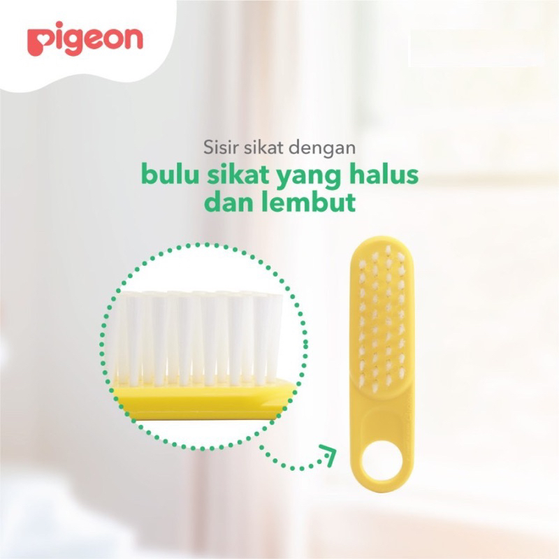 Pigeon Comb and Hair Brush Set Japan Import Sisir Bayi