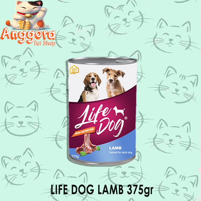 Makanan Anjing Kaleng Wet food LIFE DOG Can All Stage 375gr