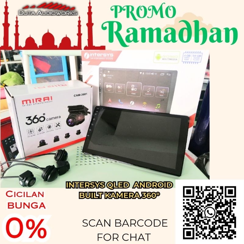 HEADUNIT ANDROID INTERSYS QLED SCREEN INCLUDE KAMERA 360