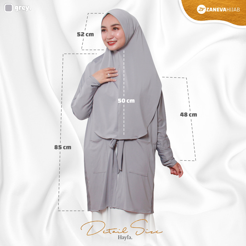 Hayfa Cardigan Hijab l Cardigan Simple plus Hijab Instan l Cardigan By Zaneva