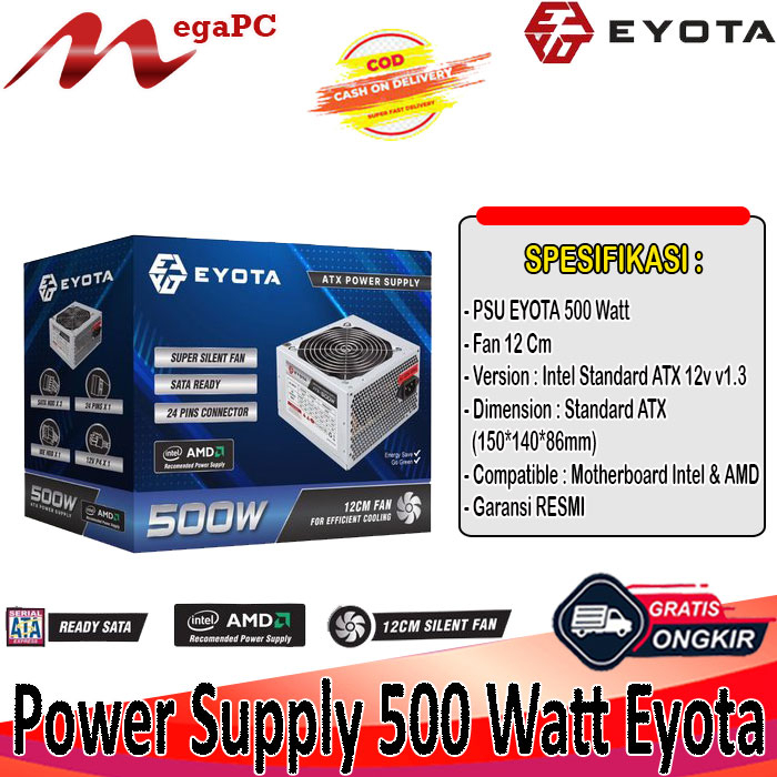 PSU POWER SUPPLY 500 Watt EYOTA