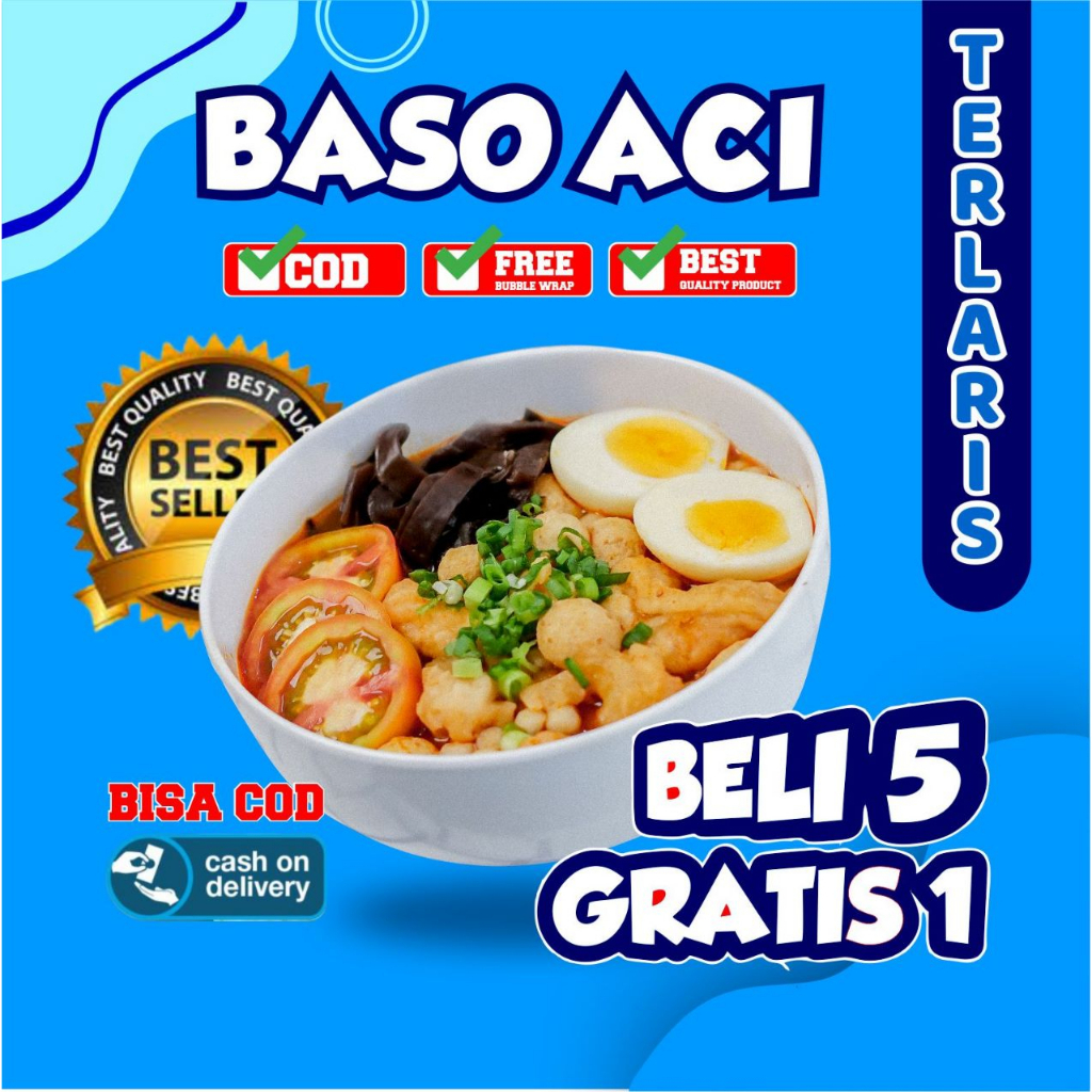 BASO ACI TULANG RANGU JAGUAR PEDAS TERLEZAT BAKSO ACI INSTAN TULANG RANGU TERMURAH BELI 5 GRATIS 1