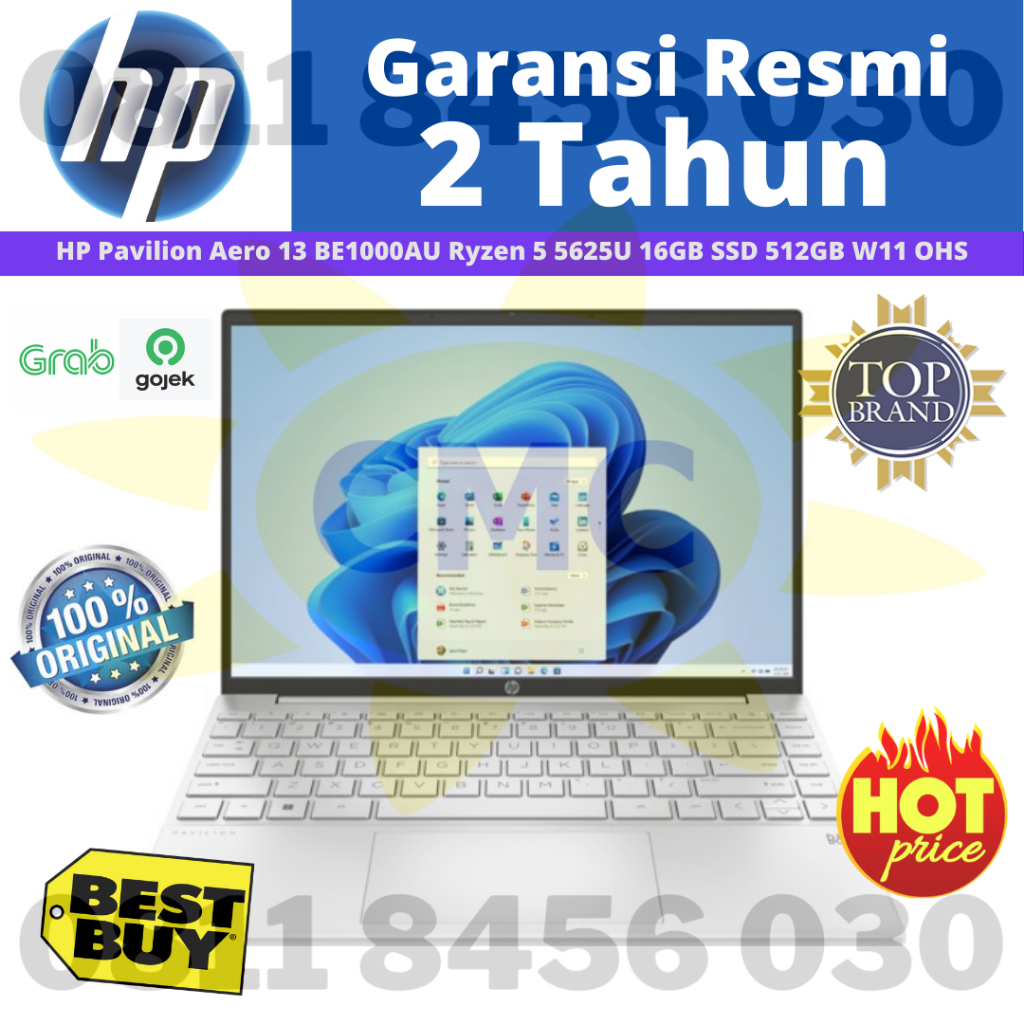 HP Pavilion Aero 13 BE1000AU Ryzen 5 5625U 16GB SSD 512GB W11 OHS