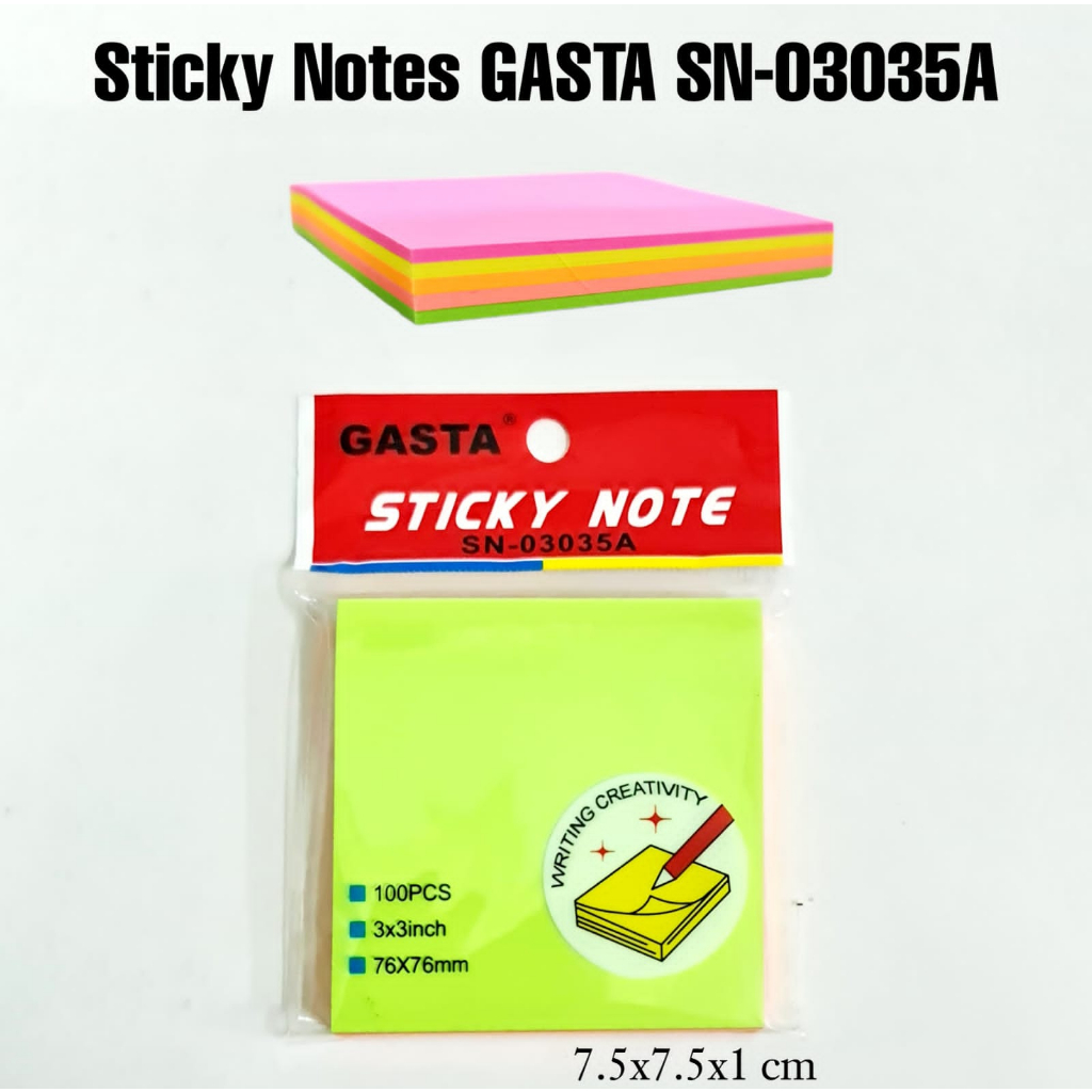 

GG Sticky Note 3x3/100 Rainbow(minimal 4) / Stick Note/Notes Tempel