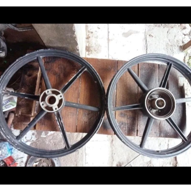 Velg Pelek Racing Set Depan Belakang Palang 6 Yamaha Fiz R, Vega Jupiter Lepasan Motor