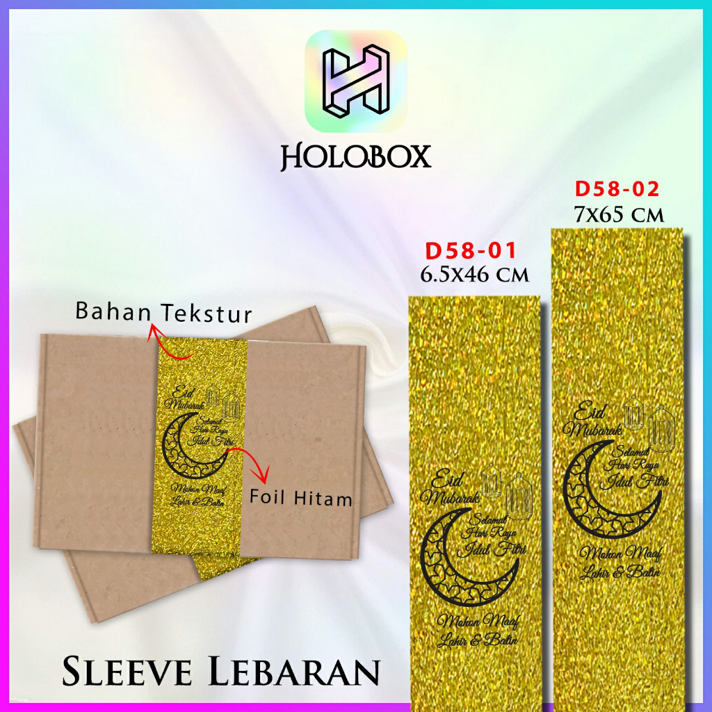 

Sleeve / Paper Belt / Lebran / Idul Fitri / Hologram / Aksesoris / Dus / Box / D58