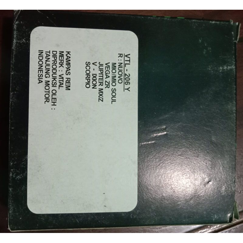 kampas rem merek vital tanjung motor