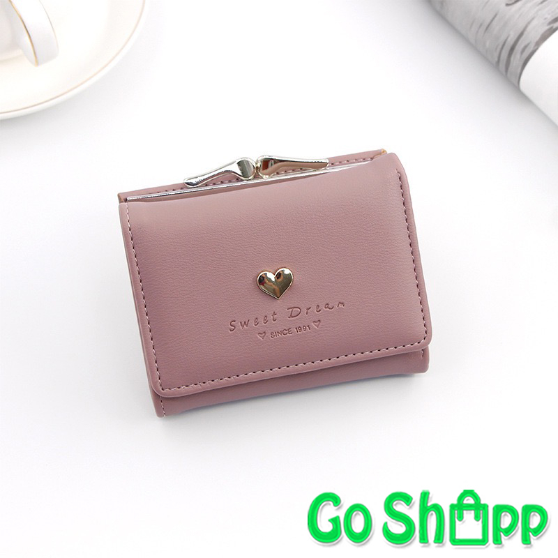 Dompet Koin Lipat Mini Wanita Import Kulit PU Fashion Korea Model Terbaru Kekinian PD16