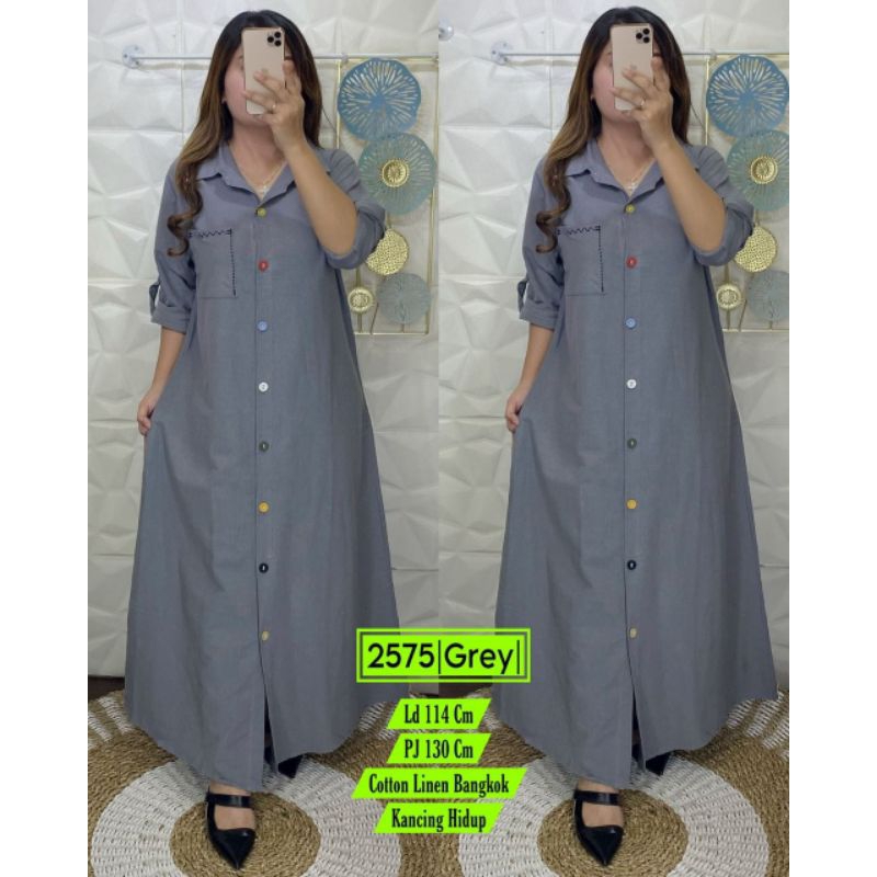 Tunik 2575 Long tunik linen bangkok (4wrna)