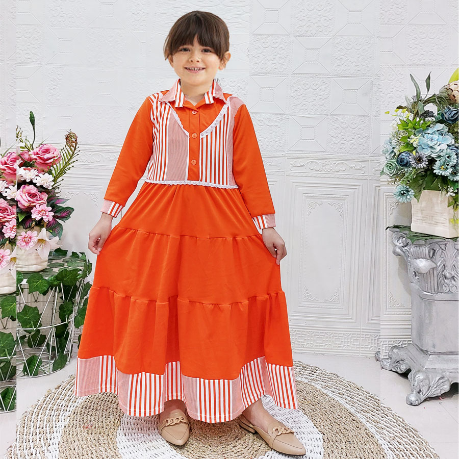 GAMIS ALEA 2in1 BEST OF MY LOVE ANAK PEREMPUAN RUFFLE  ROMPI VEST SALUR by GL FASHION