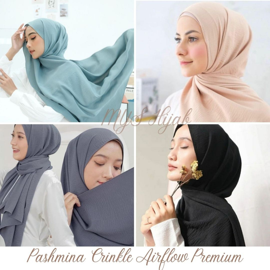 Pashmina Crinkle Airflow, Pashmina Crinkle Airflow Premium, Pashmina