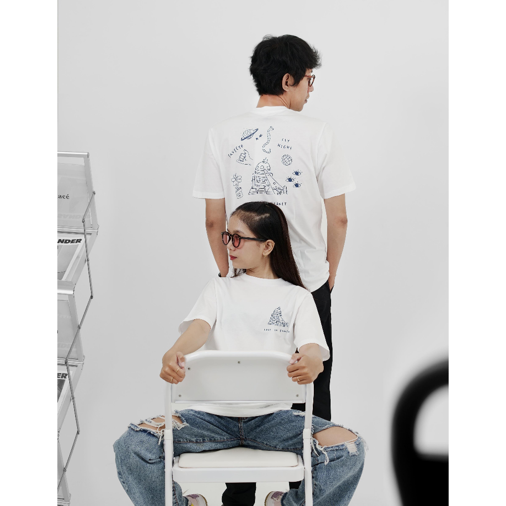Kaos Pria Exvecto Fly High White