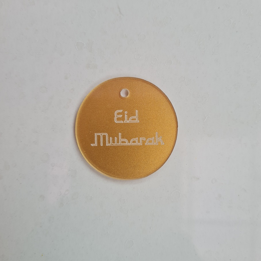 

Hang Tag Akrilik Eid Mubarak Bulat Idul Fitri Lebaran Hampers Gift Dekorasi Acrylic Gold Emas