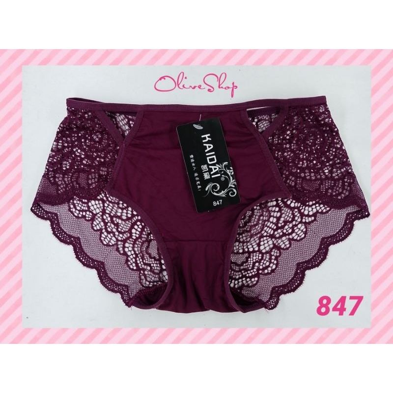 OliveShop ❤ CD Celana Dalam Kaidai Renda Seksi Elegan Mewah Nyaman Dipakai Murah Kode 847 B40