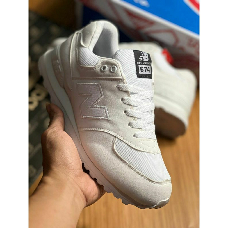 Sepatu Sneakers New Blnc 574 Encap Full White Unisex Pria Wanita