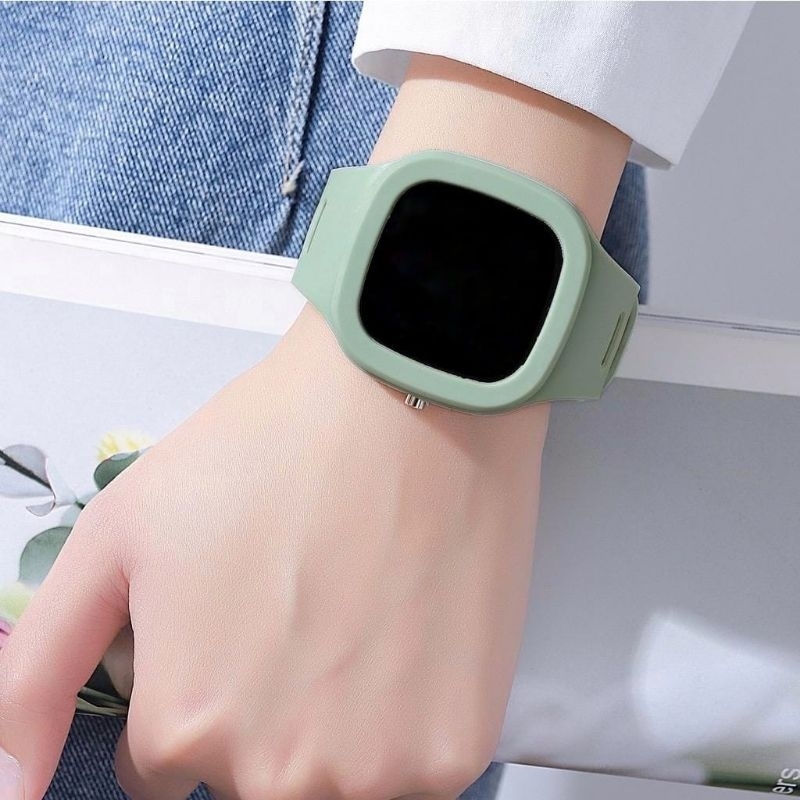 Jam Tangan Digital Wanita Pria Tahan Air Fashion LED WATCH // Jam Tangan Wanita Kekinian Lagi Viral Strap Ruber // Jam Tangan Wanita Led Digital Bisa Cod