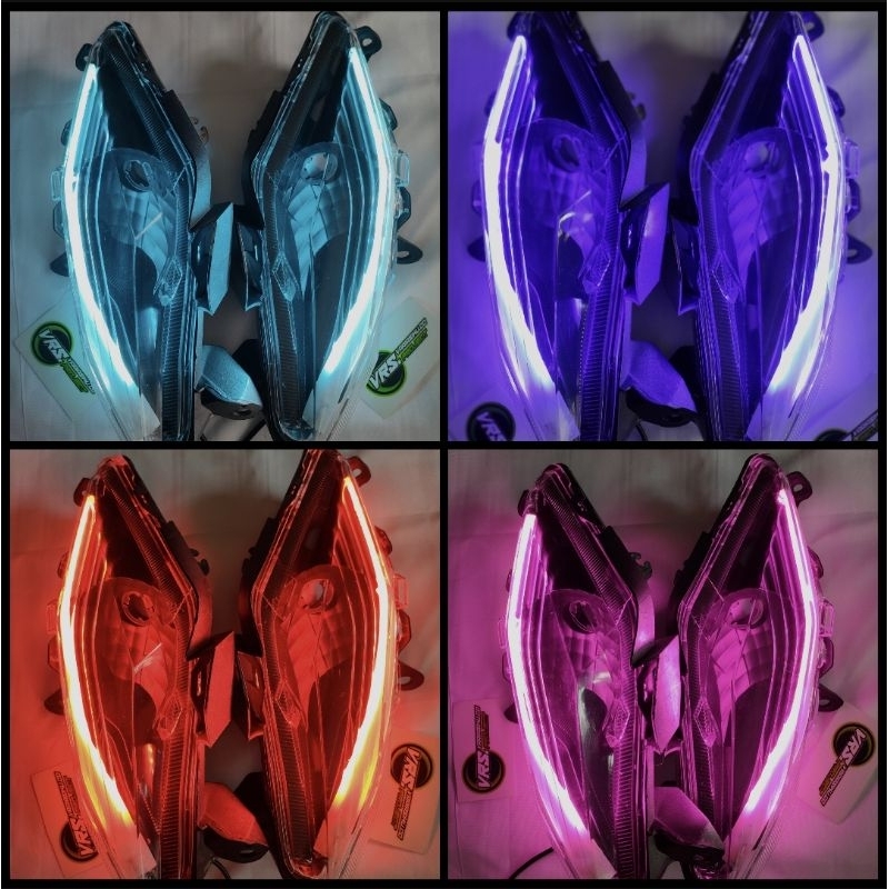 Lampu alis beat deluxe new led 2020-2021 costume alis beat deluxe lampu alis runing