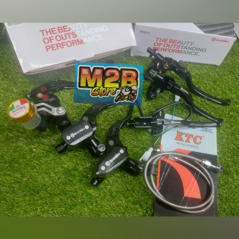 Master rem Brembo Izumi Pisah Tabung Kotak Oval + Handle Kiri rem kopling mode RCb E2 oval E3 Kotak 