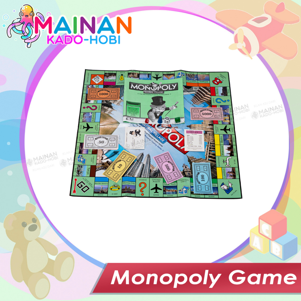 HADIAH HOBI MAINAN MOTORIK ANAK MONOPOLI BOARD GAME TOYS