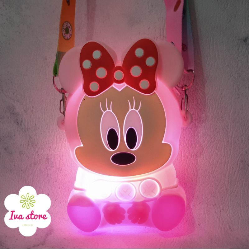 Tas Selempang pop it minnieee LED