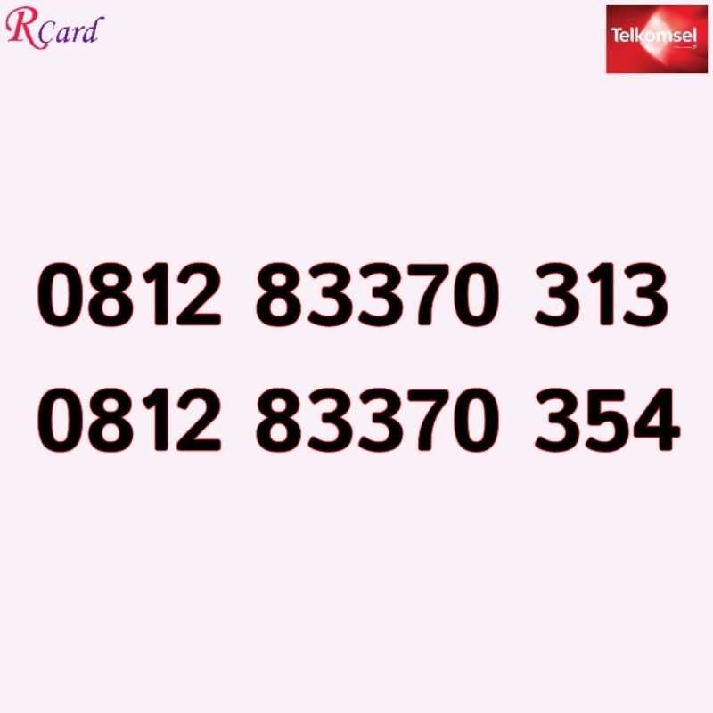 Perdana Nomor Cantik Simpati Telkomsel 83370 313 354