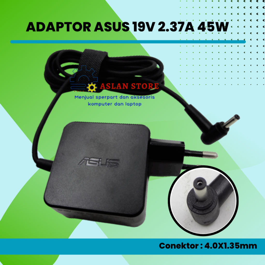 45W 19V 2.37A 4.0x1.35mm Adaptor Charger Asus VivoBook S14 S430 S430FA S430FN S430U S430UA