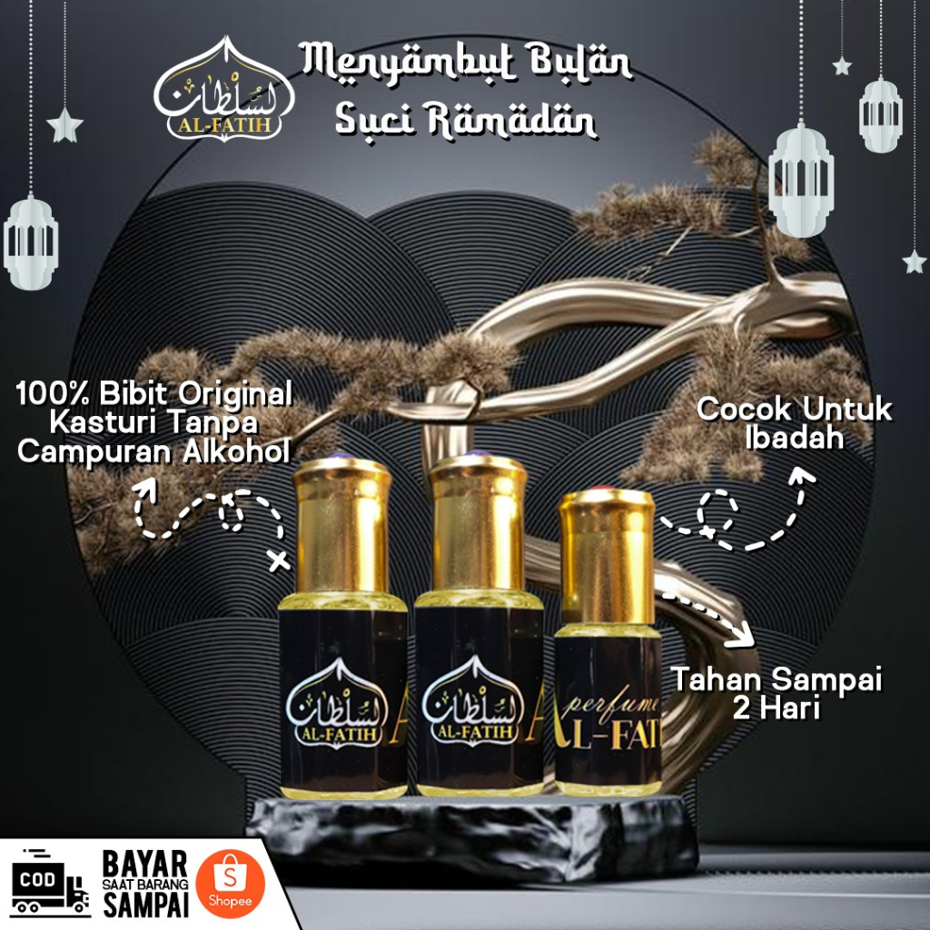 Kasturi Al Fatih | Parfum Sholat Wangi Asli Kelenjar Kijang Tahan 2 Hari Bibit Murni